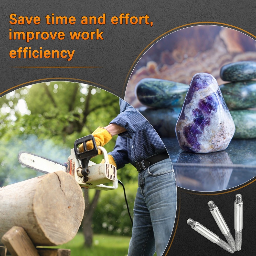 Chainsaw Sharpener with Nuts [18pcs]-Chainsaw Sharpening-[Silver- 7/32 Inch]