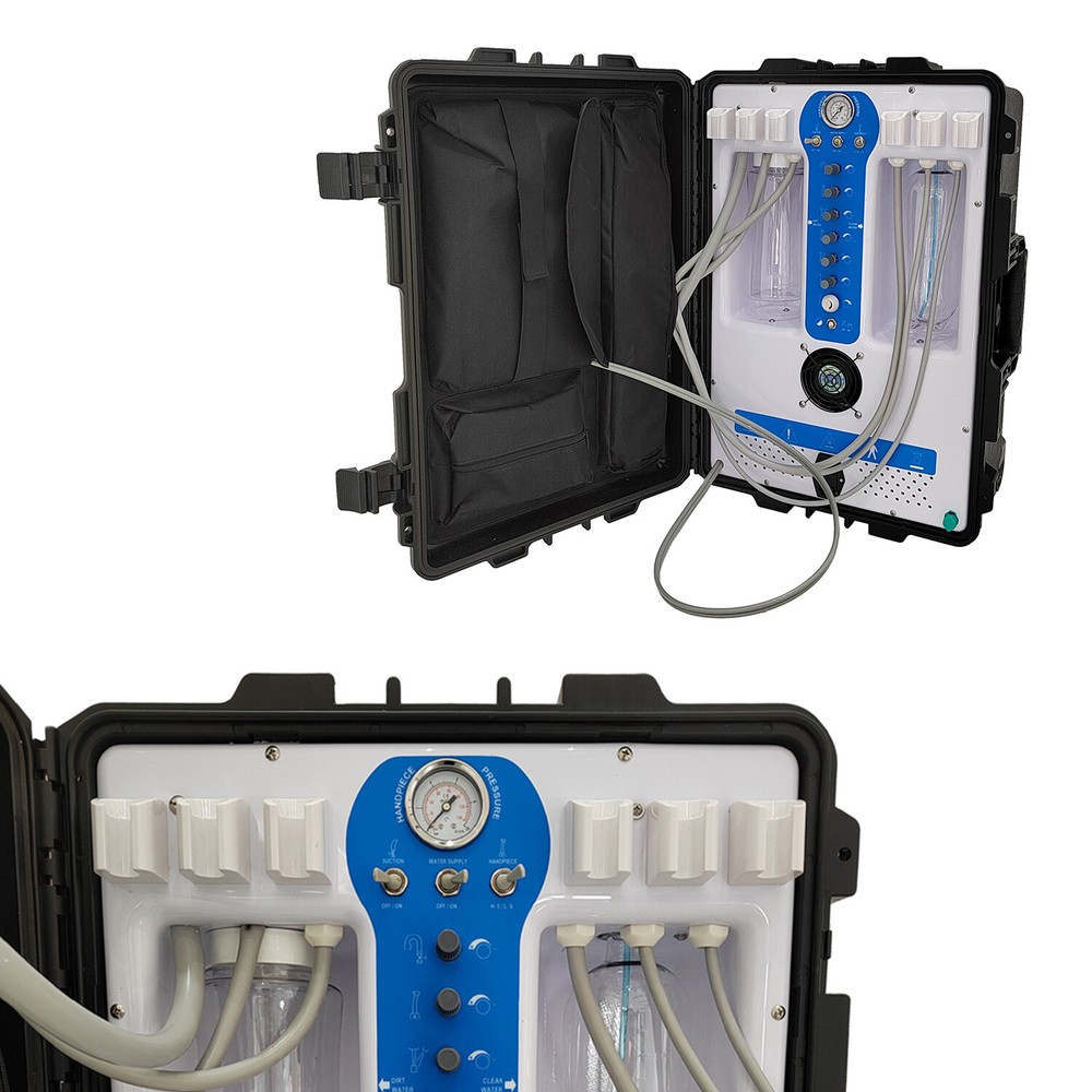 Updated GU-P206S MAX Dental Portable Unit Air Compressor+Curing Light+Scaler 4H