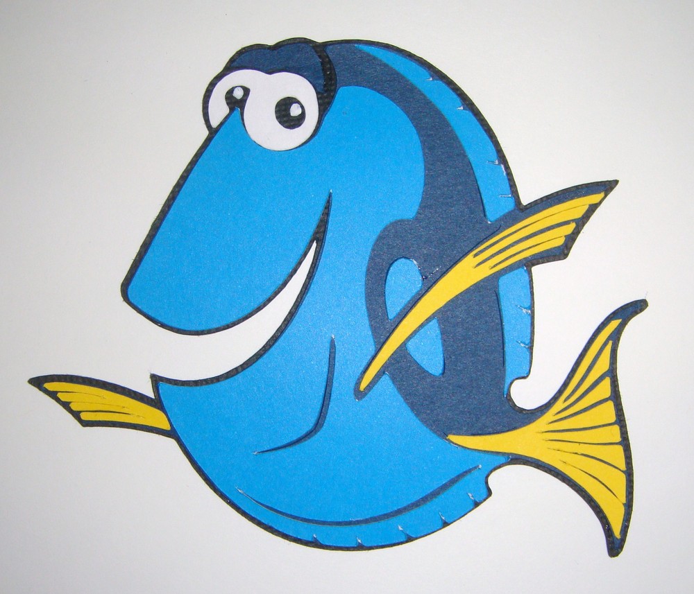 Finding Nemo Dory Die Cut Paper Doll  Scrapbook Embellishment