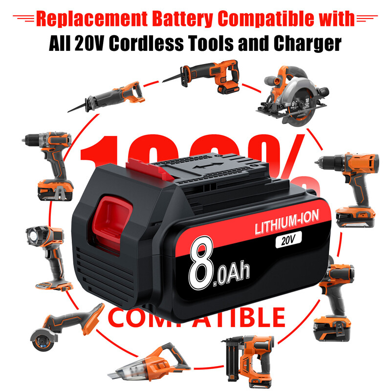 20V replacement for Black & Decker 20 Volt MAX Lithium LBXR20 Battery / Charger