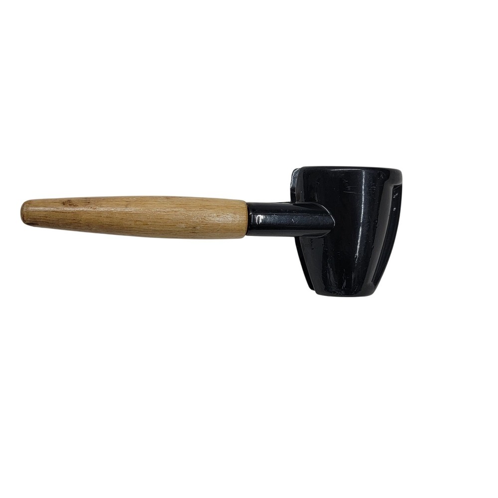 Vintage Spring Action Nutcracker Wood Handle Black Metal Walnut Cracker Tool