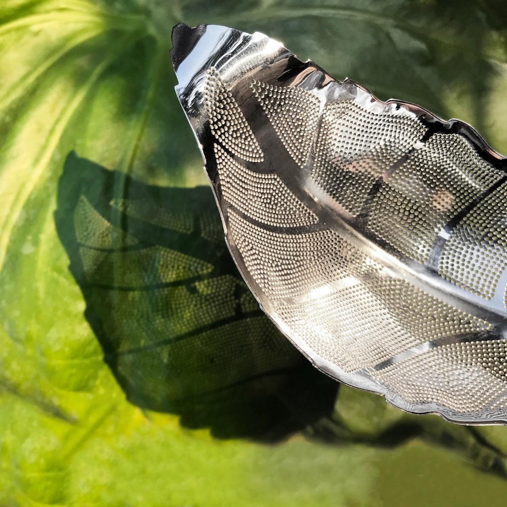 Silver Leaf Shape Tea Strainer, Stainless Steel, Reusable, Loose Tea Infuser