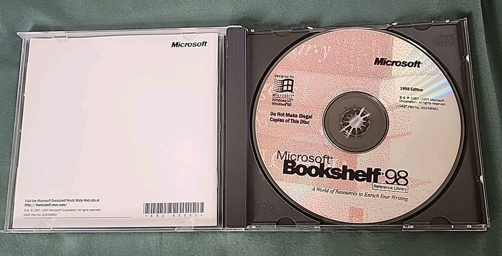 Microsoft Bookshelf 98 PC Software