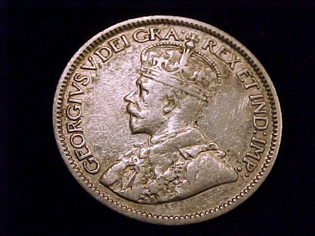 1919 Canada 10 Cent, Very Fine Grade