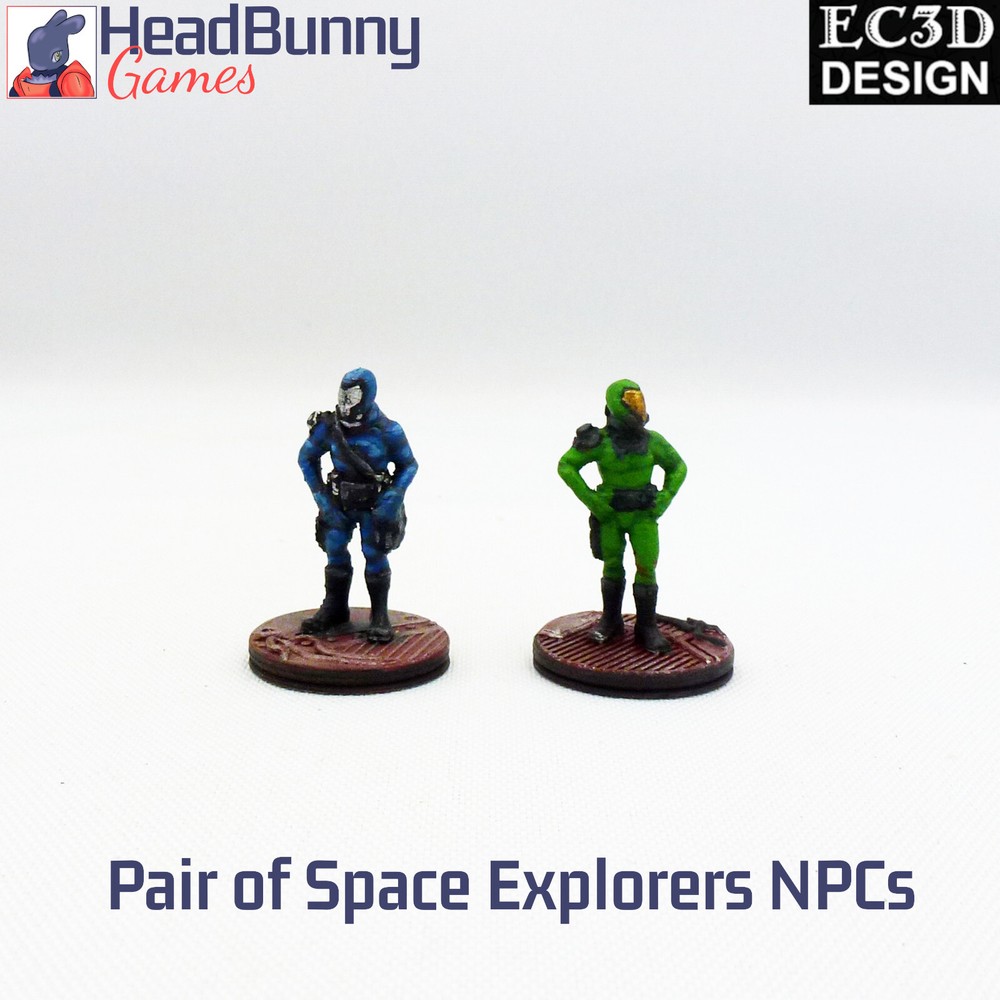 28mm/32mm Sci-Fi Explorers NPC Miniatures UNPAINTED NPC