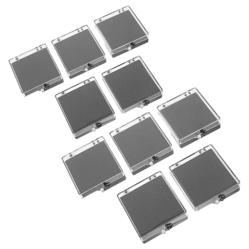 10 Pcs Plastic Pin Storage Case Brooch Display Boxes Collection Holder Lapel