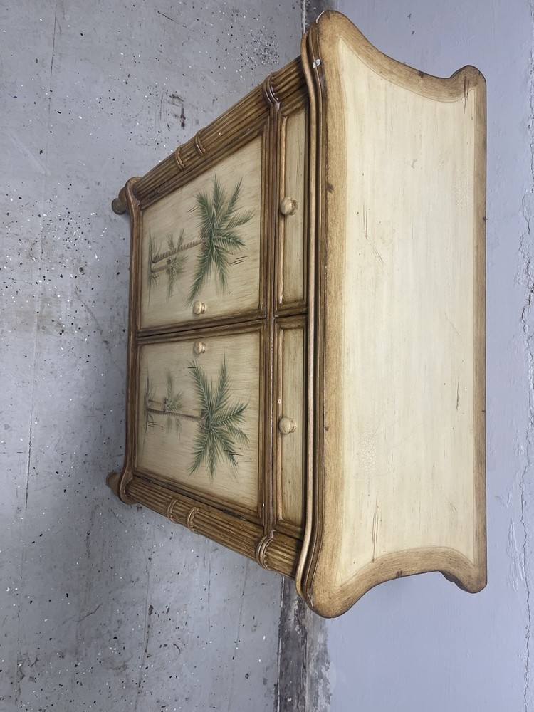 Hollywood Regency Palm Tree Style Cabinet