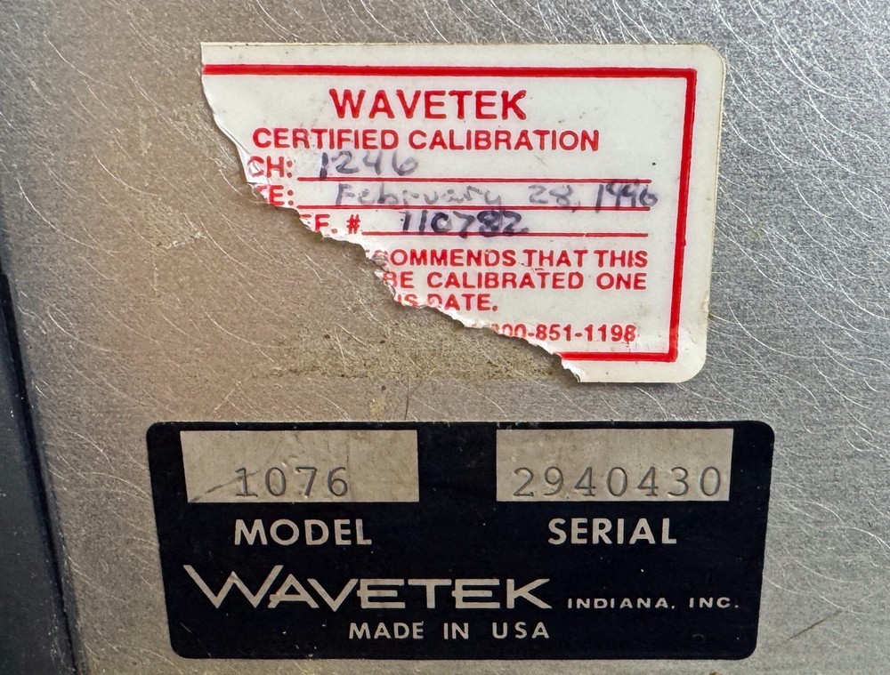 Wavetek 1080 Sweep Generator w/ 1076 Module System Tested Output