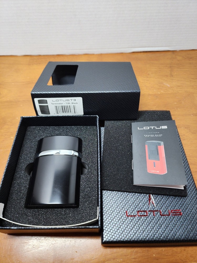 Lotus Lighter - Terminator 3 Triple Flame Tabletop Lighter Black/Chrome - T3