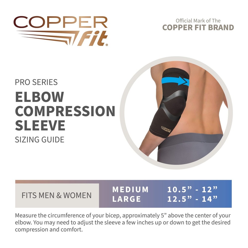 Copper Fit Pro Series Performance Compression Elbow Sleeve Large 1