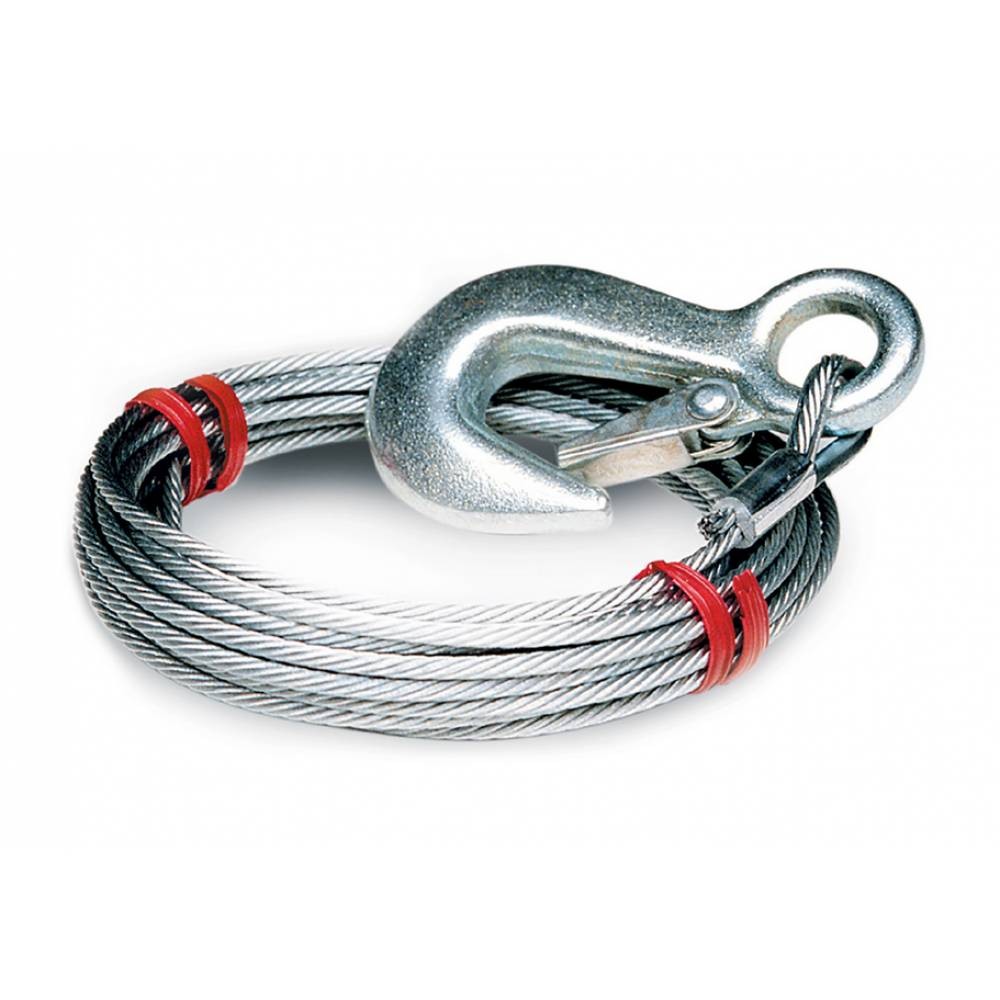 Tie Down 59400 Galvanized Steel Marine Winch Cable with Latch Hook, 7/32" x 50'