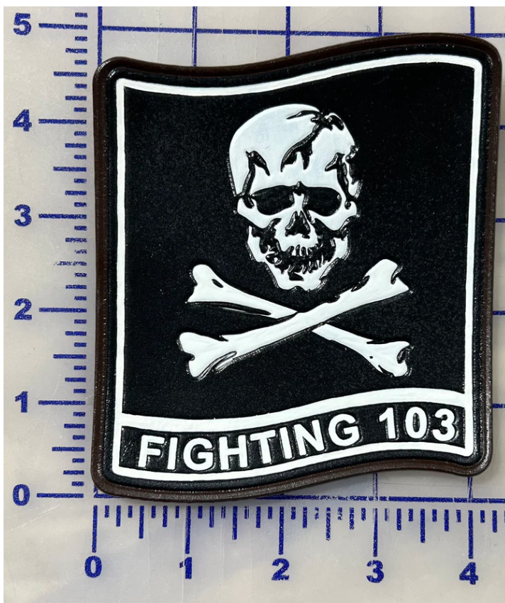 NAVY VFA-103 JOLLY ROGERS COLOR LEATHER PATCH