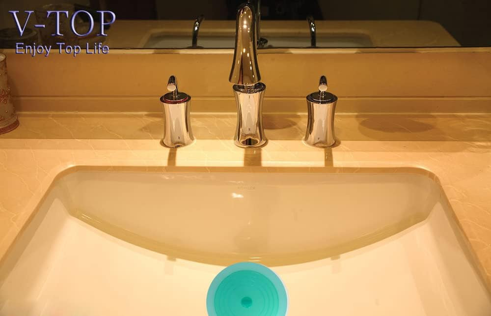 2 Pack Silicone Drain Stopper - 6" Suction Cover for Kitchen & Bath