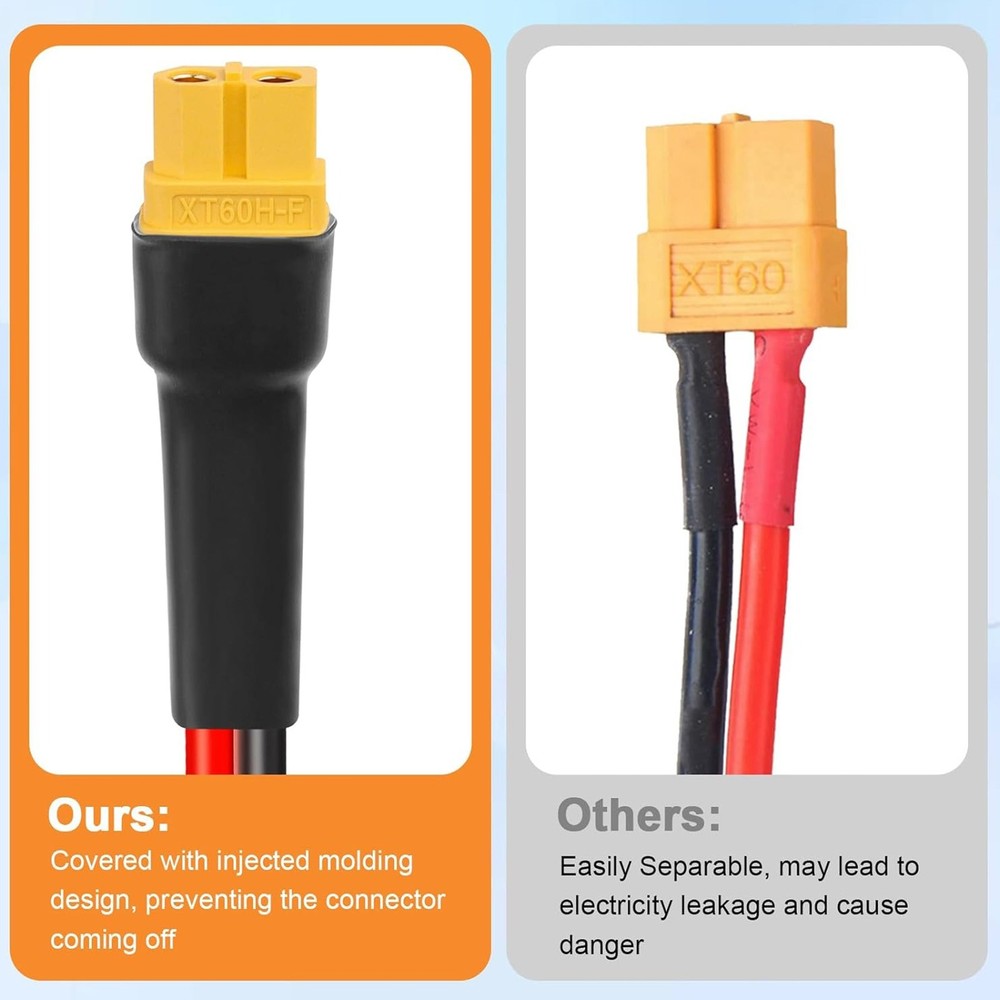 Solar Panel Extension Cable Wire XT60 Female to Solar Connectors