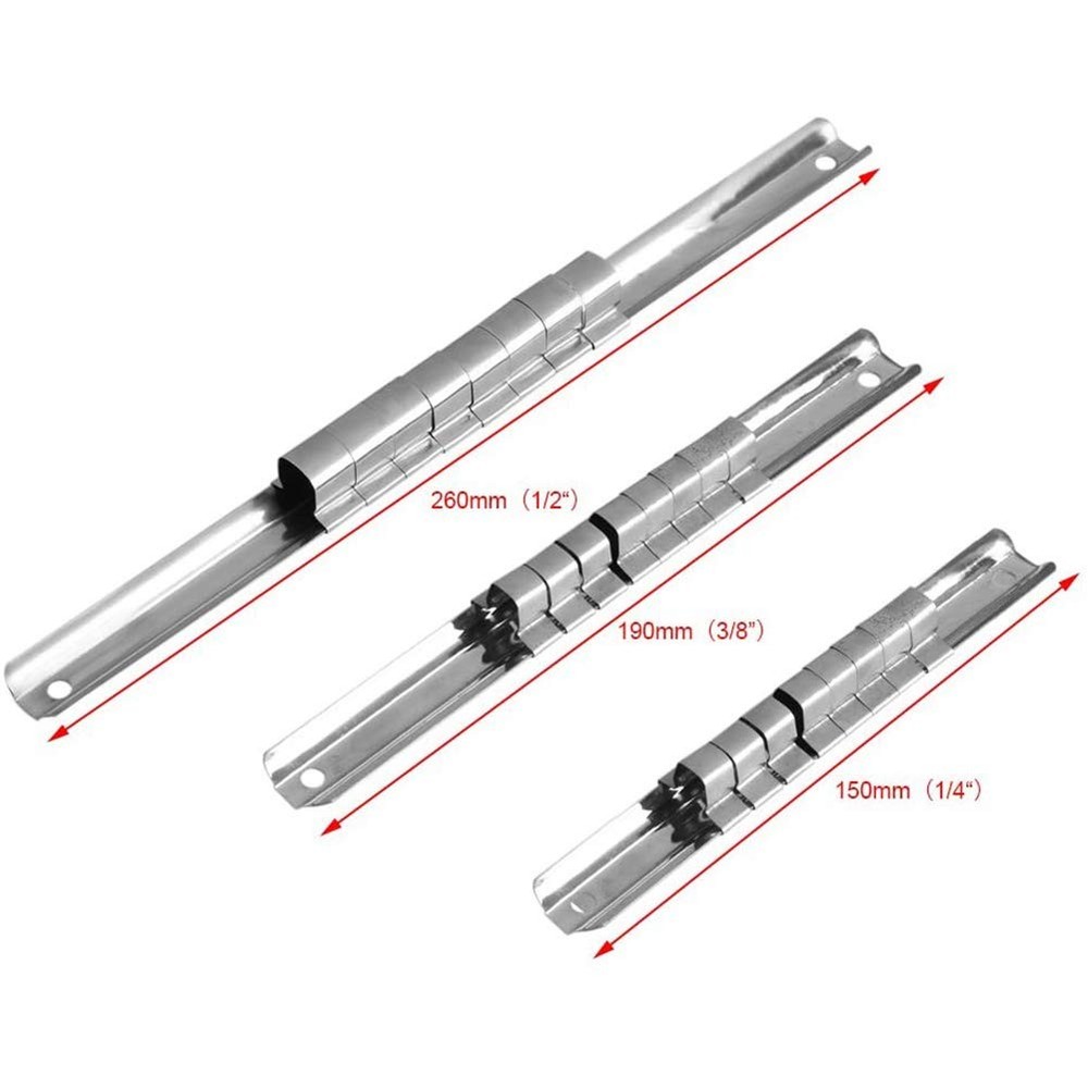 Socket Rails Organizer Socket Organizer Tray, Carbon Steel 8 Socket Rack Stor...