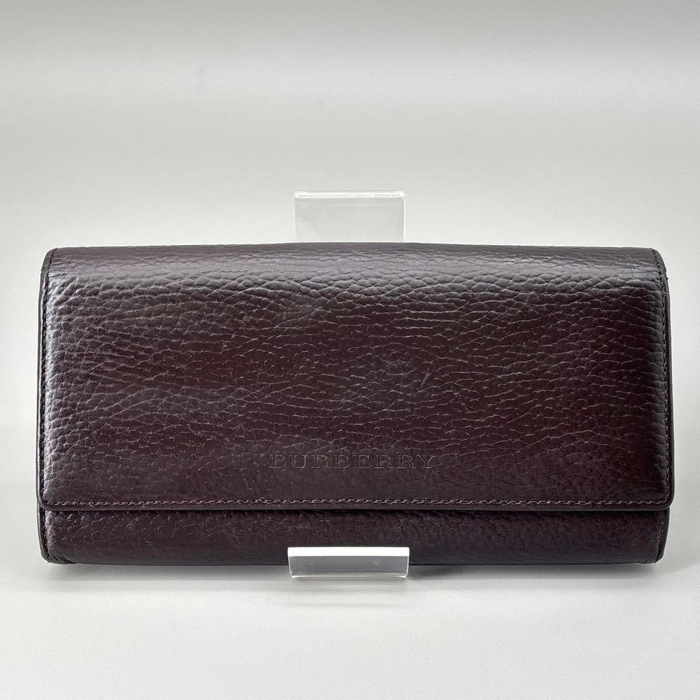 Burberry Nova Check Frame Long Wallet Leather