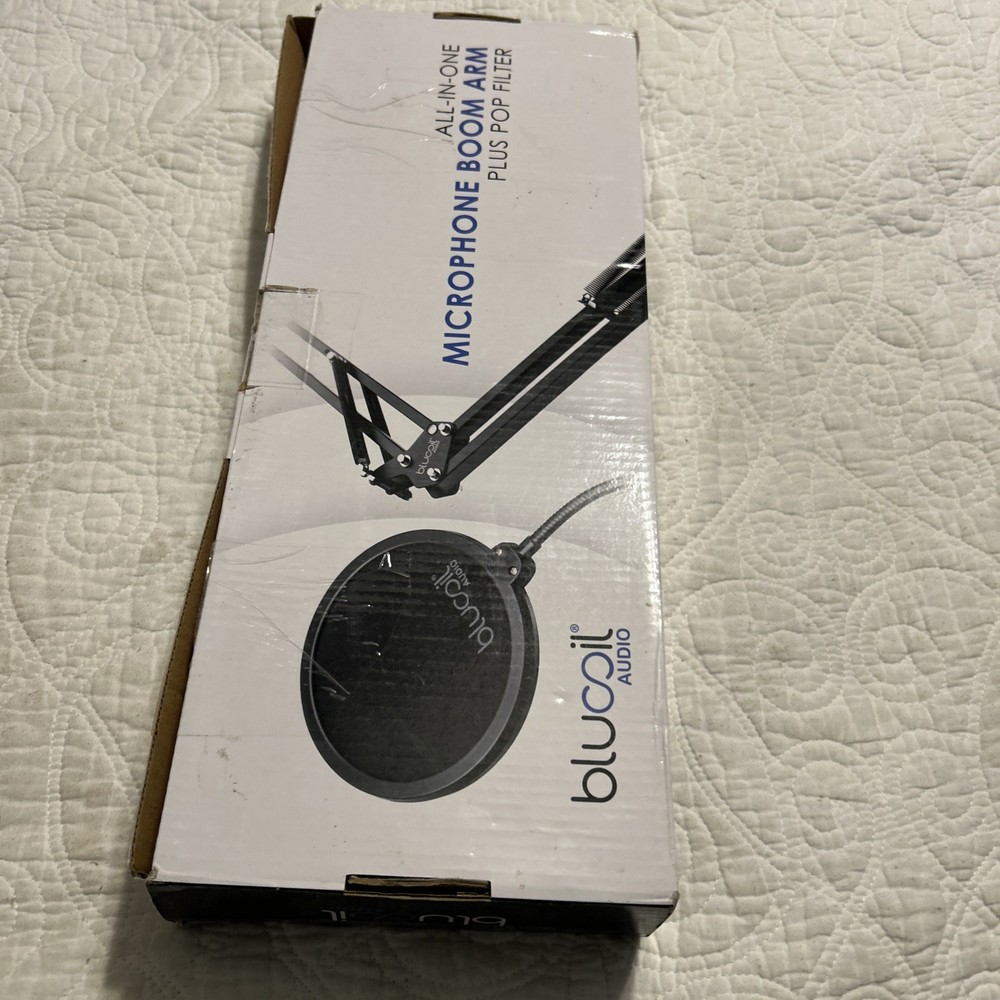 Blucoil Microphone Boom Arm Plus Pop Filter BLCL NOB