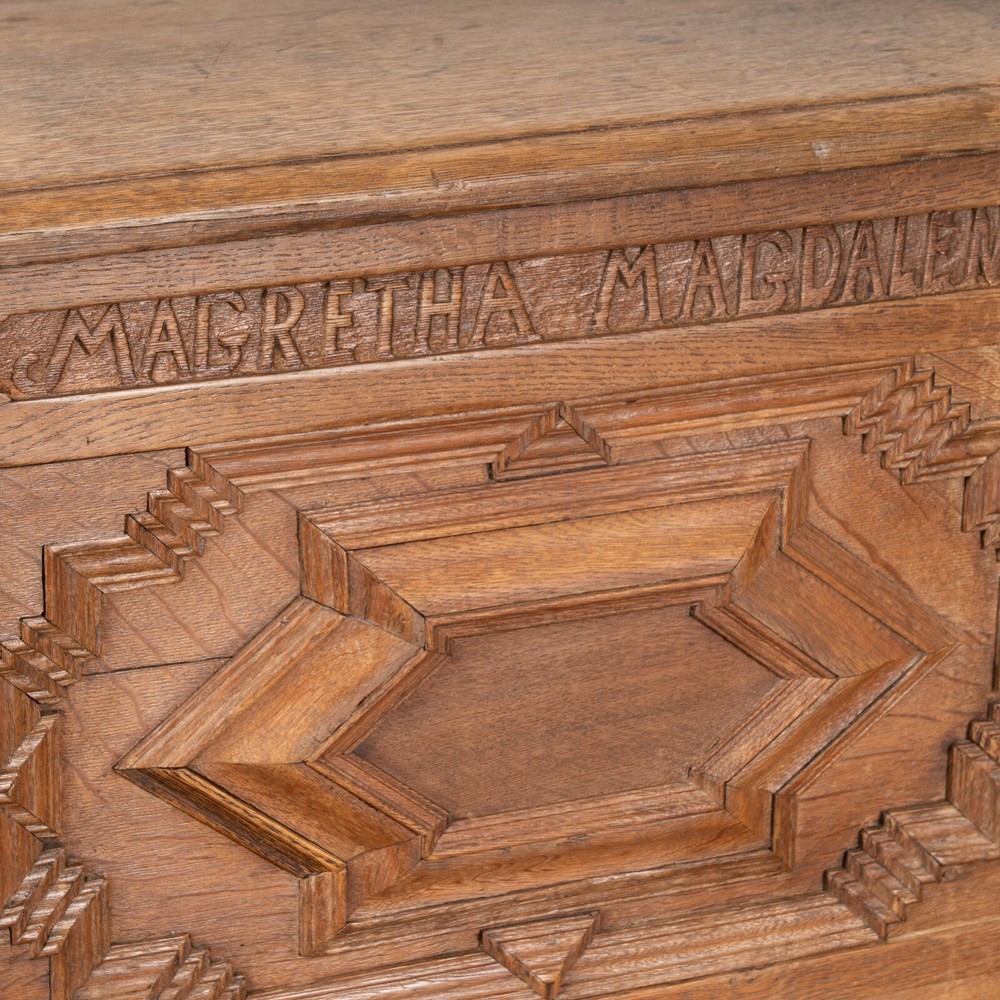 18th Century Oak Trunk or Coffer, Denmark