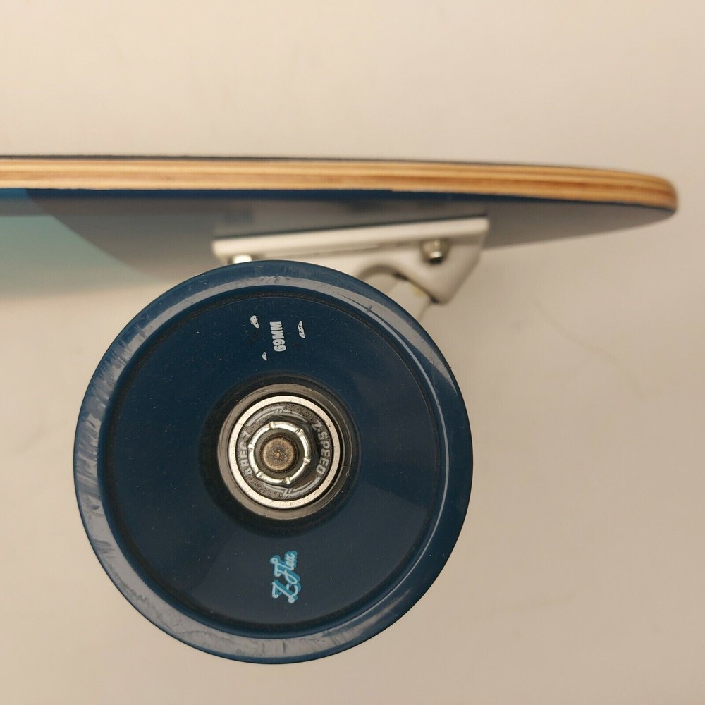 Z-Flex Surfskate Longboards Bamboo Pintail Longboard 38", Blue