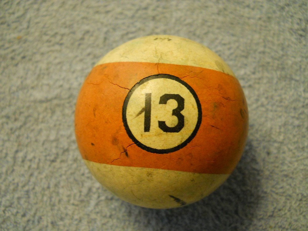 Vintage Clay Billiard Ball- #13