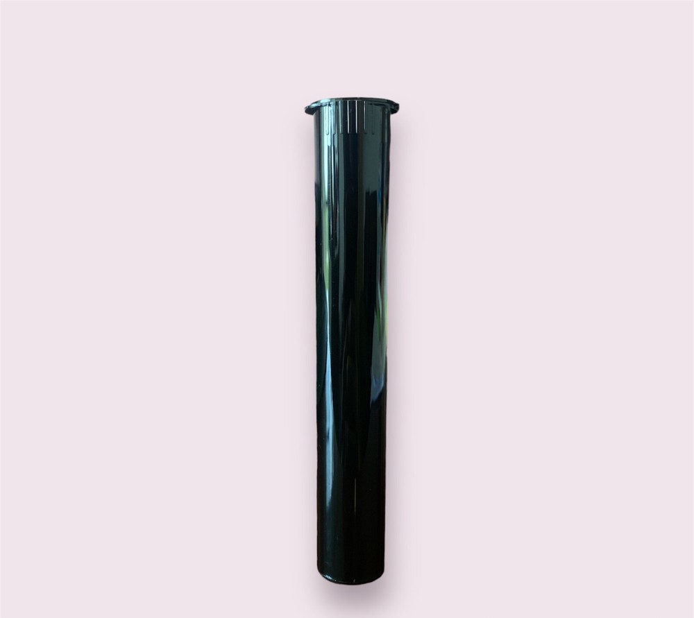 116mm Black Pre Roll Pop Top Tubes - Plastic Storage - 500 count