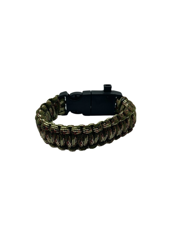 Paracord Survival Bracelet Whistle, Compass, Survival Fire Starter