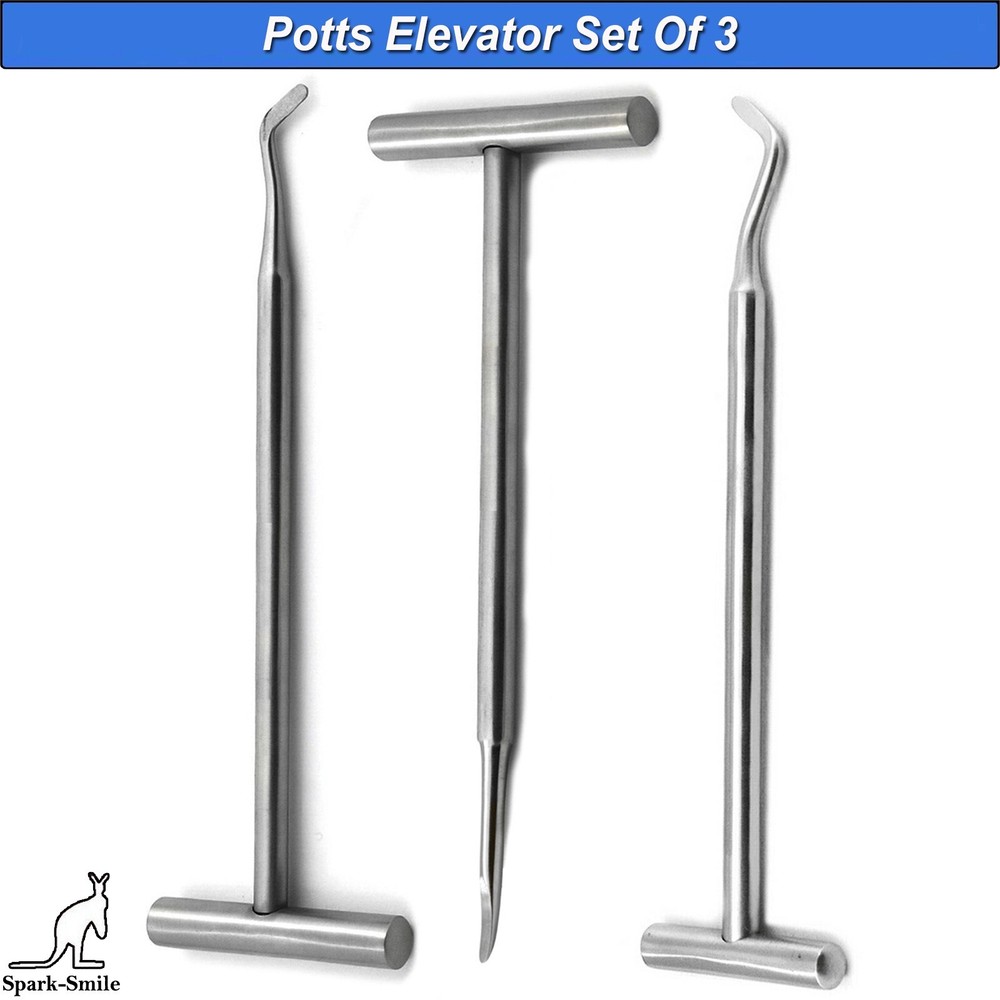 Dental Tooth Extraction Potts Root Elevators Oral Surgery Luxating