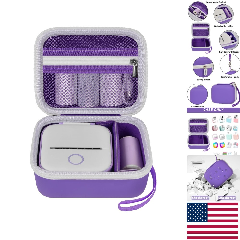 Compact and Stylish Label Maker Storage Case for Memoking T02 & Phomemo Models