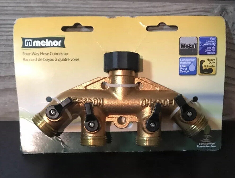 Melnor Metal 4-Way Hose Valve connector