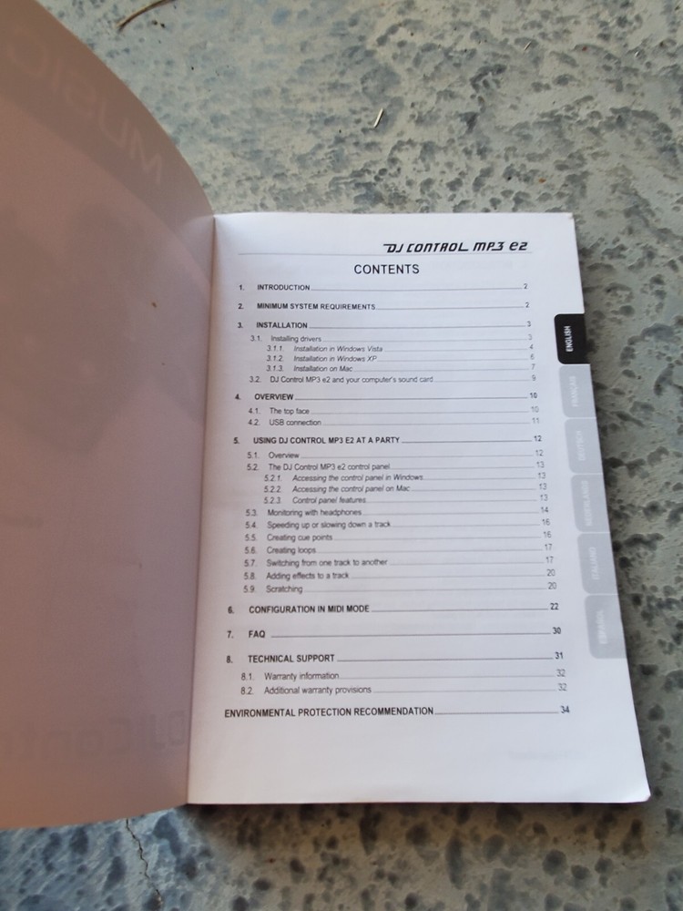 Hercules MUSIC USB DJ Controller User Manual DJ Control MP3 e2 Book