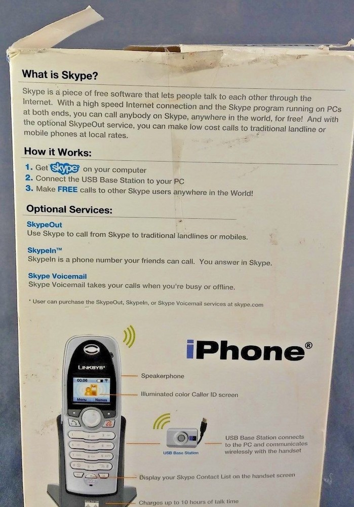 LINKSYS SKYPE ICORDLESS INTERNET TELEPHONY KIT MODEL CIT200