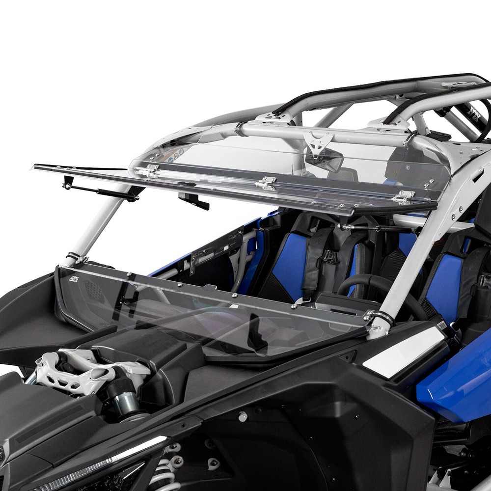 For Can-Am Maverick X3 2017- 2023 Flip Front Windshield Scratch Resistant Clear