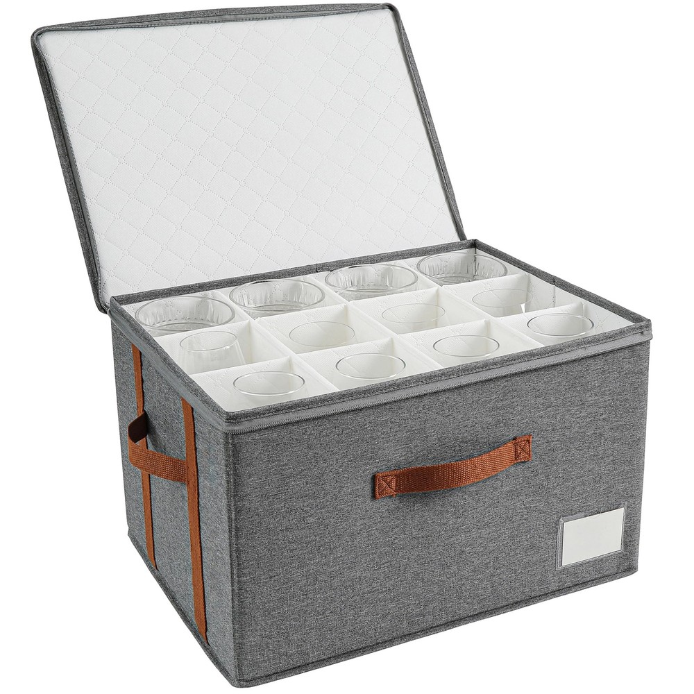 Stemware storage containers, wine glass storage ，wine glass storage with divi...