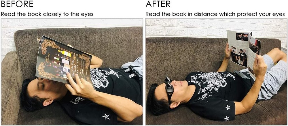 DS. DISTINCTIVE STYLE Lazy Readers Glasses Prism Lying Down Bed...