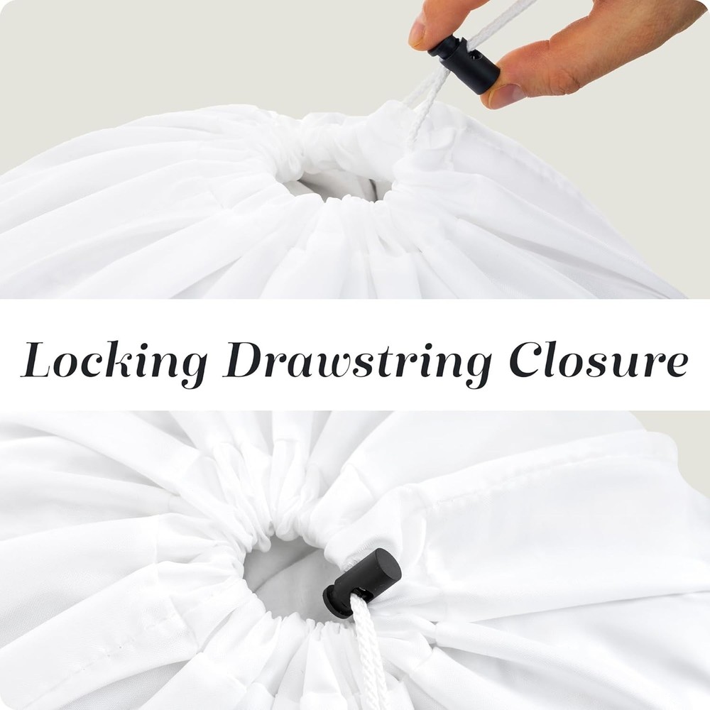Heavy-Duty 30" x 40" Nylon Laundry Bag - Locking Drawstring, 60 lbs Capacity