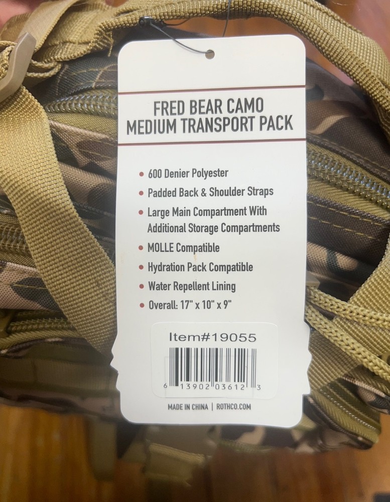 ROTHCO MEDIUM TRANSPORT PACK FRED BEAR CAMO (MWA000182)