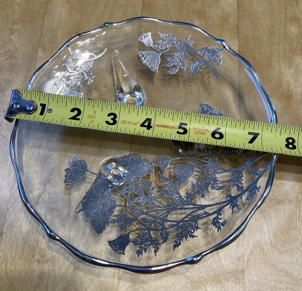 Silver Plated Flower Candy Dish