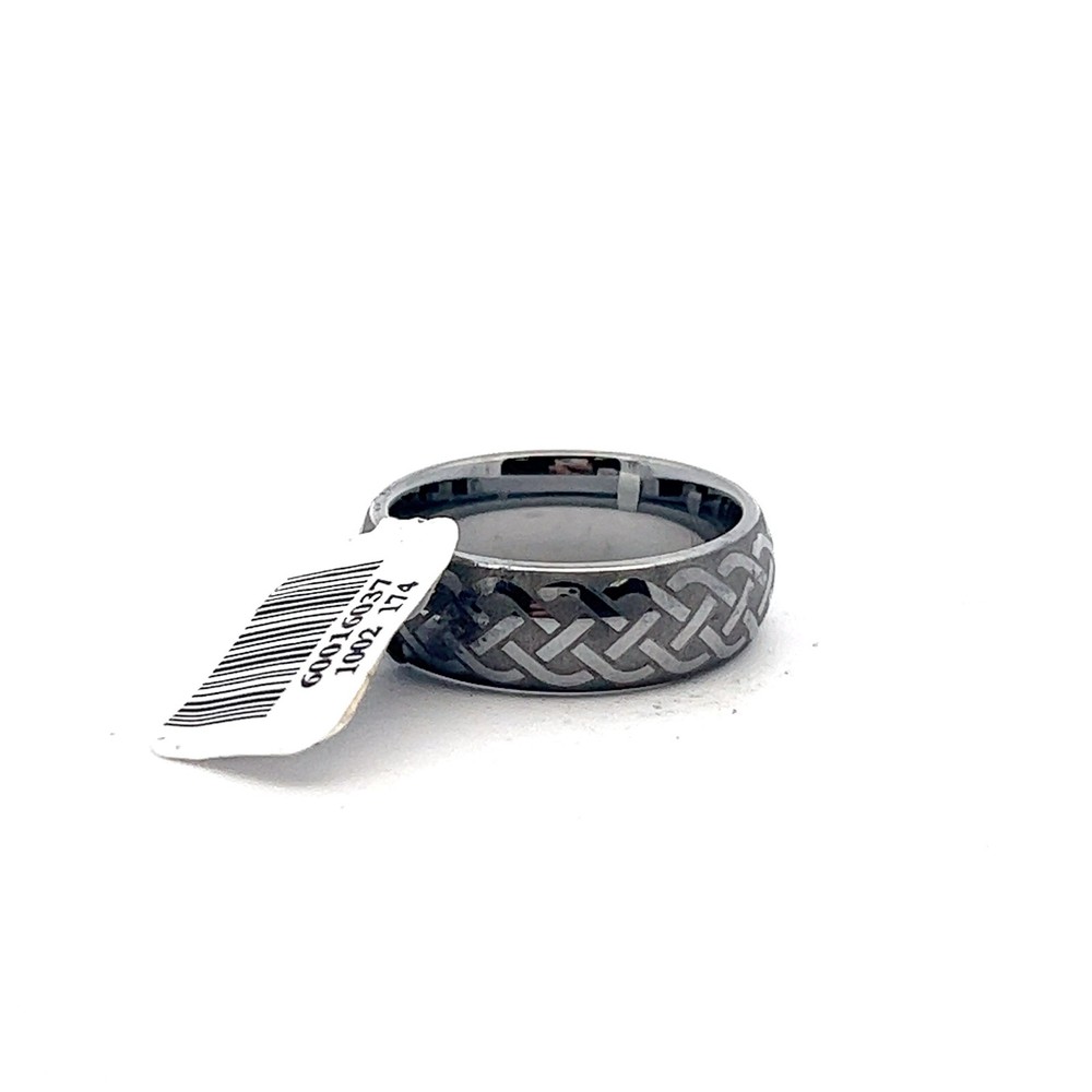 Triton Laser Engraved Tungsten Carbide 7mm Band Ring