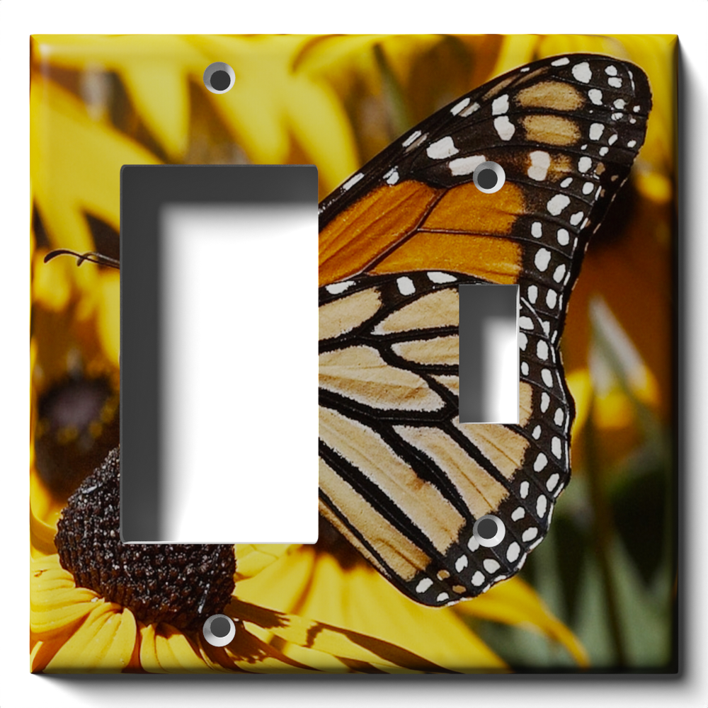 SnazzySwitch Monarch Decorative Light Switch Plate Cover