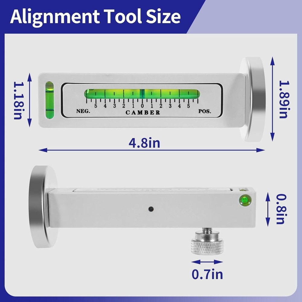 Compact 2 Pack Magnetic Camber Caster Tools for Automotive Precision Adjustments