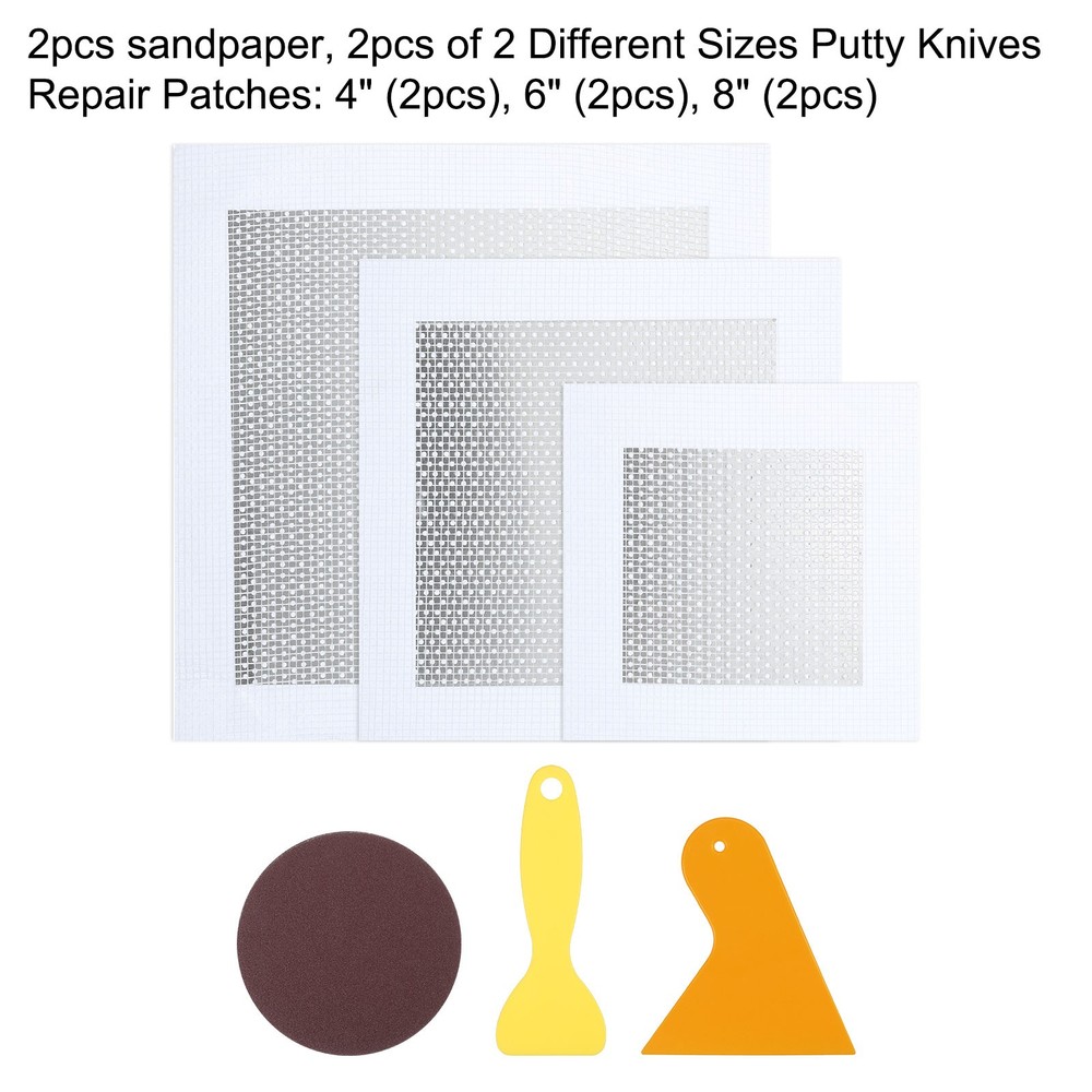 1 Set Drywall Repair 4" 6" 8" Aluminum Wall Patch Kit, Silver Tone