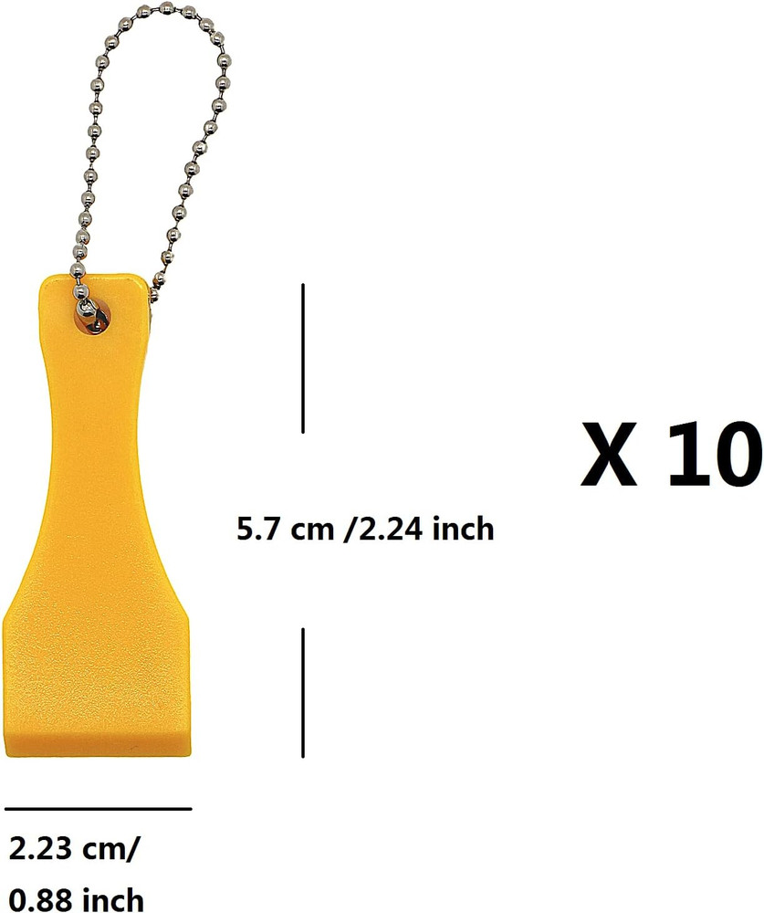 Plastic Scraper Tool Keychain, Scraper for Lottery Ticket, Scoop Shape Scratcher
