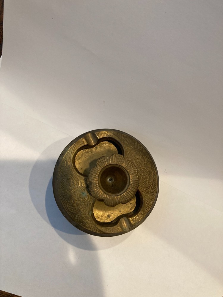 Vintage Brass Etched Incense Burner