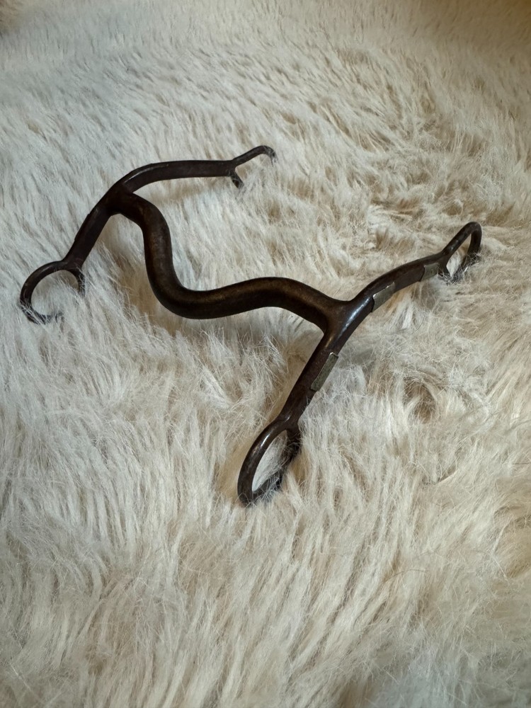 Antique Western Silver Mounted Iron Horse Bit