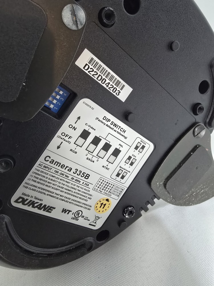 Dukane Camera 335B Flexible Document Camera w/Power Cord