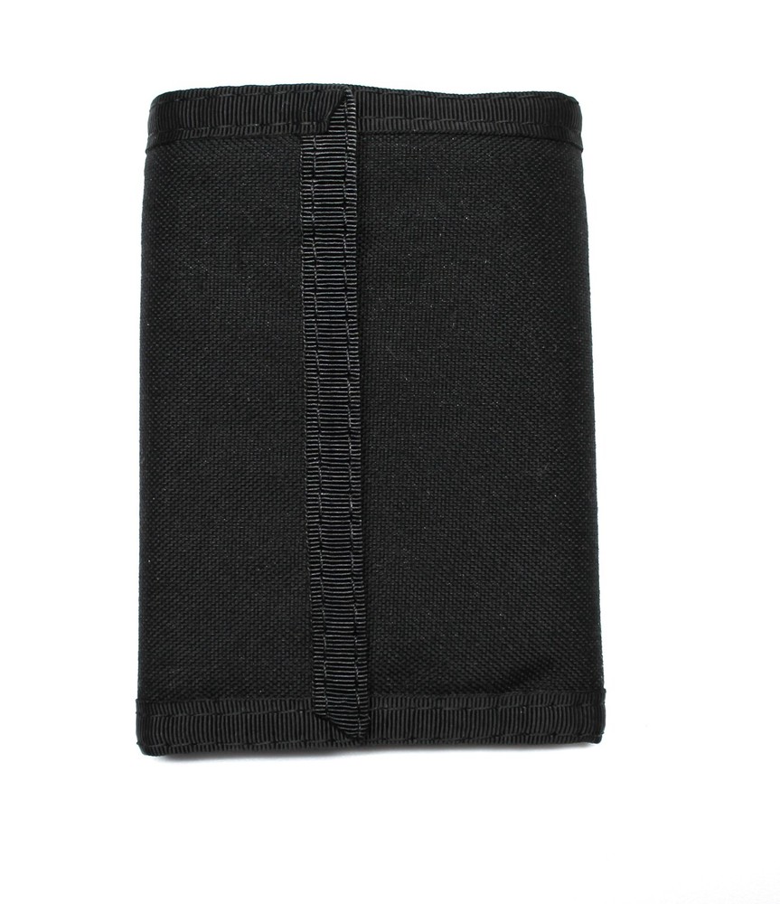 Kid sized Nylon Billfold Wallet with Coin Pocket - Black