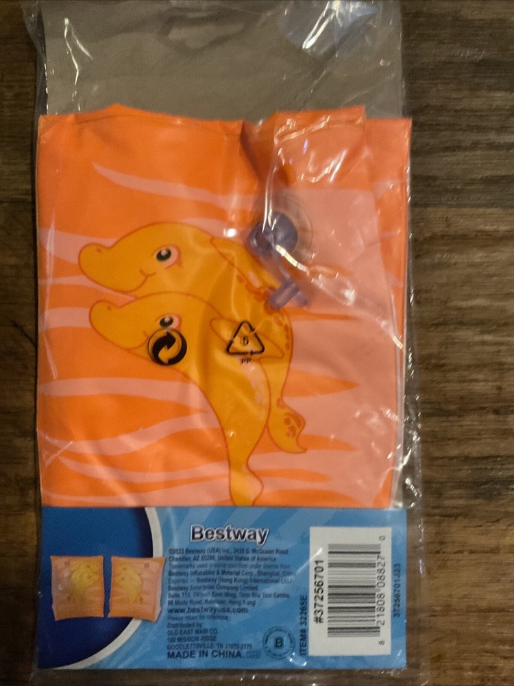 H2O Go Dolphin Inflatable Armbands One Pair Orange