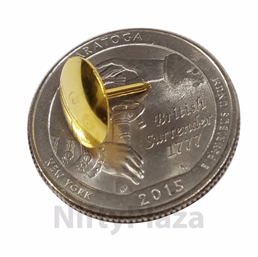 200 Push Pin Thumb Tacks BRASS Gold Drawing board No Rust - Sharp Point