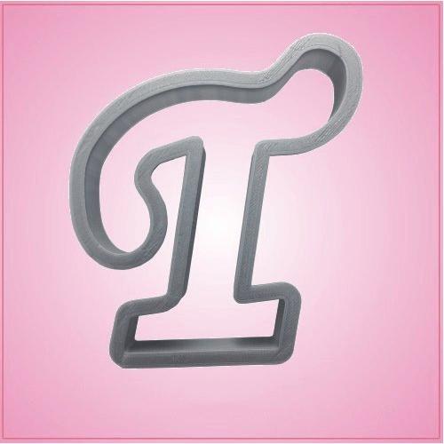 Cursive Letter T Cookie Cutter