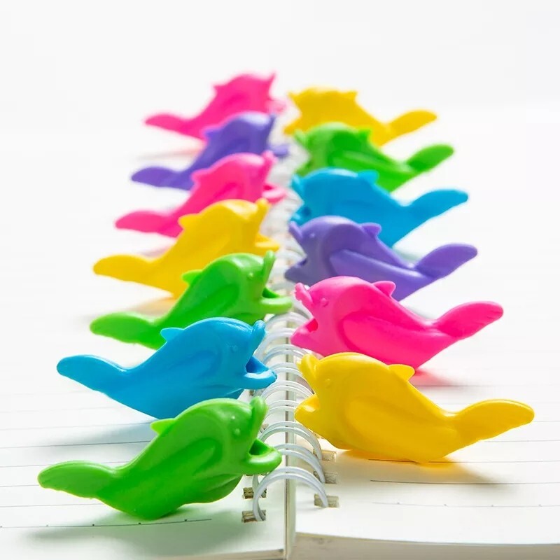 4 PCS Colorful Silicone Pen Holder Grip Student Practice Writing Tool Correction